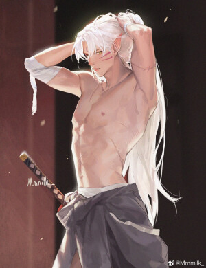 杀生丸  画师：@Mmmilk_ 