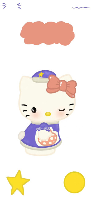 Hellokitty壁纸  By:含一口松露