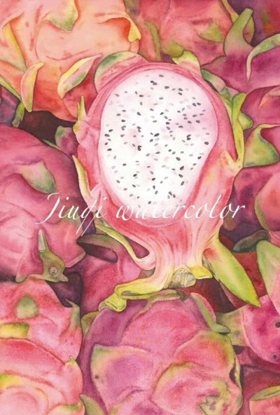 水果绘，微博：@玖七水彩 ​​​