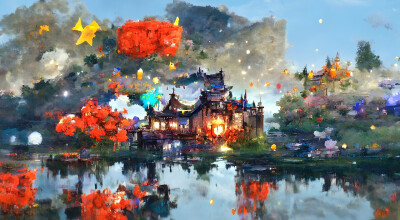 风景 插画 壁纸