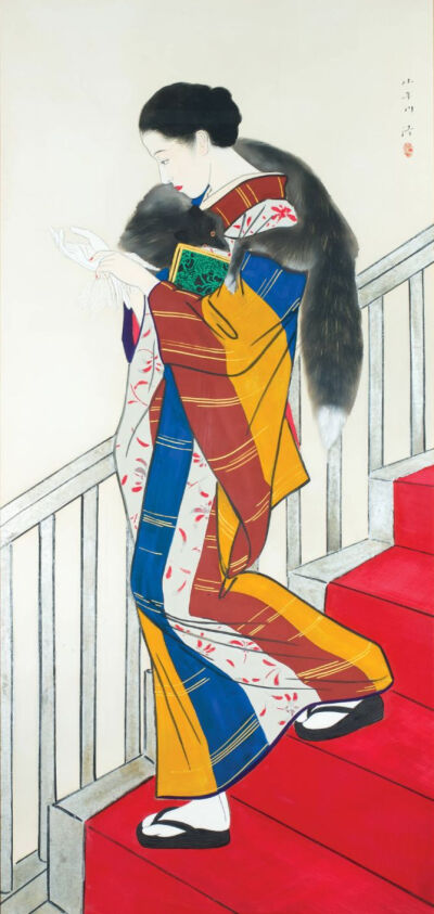  小早川清《楼梯》，卷轴画，1935年 © Levenson Collection