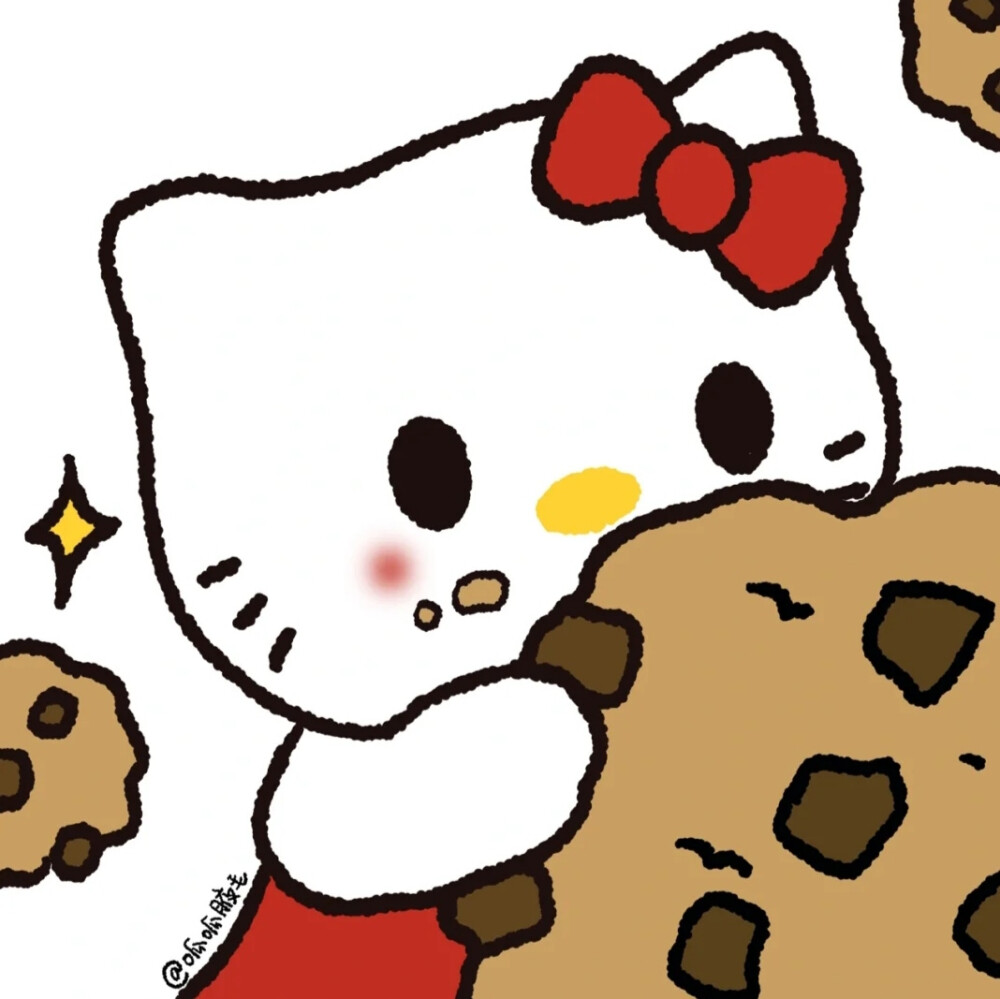 动漫情头.
对象不是人.
三丽鸥小饼干系列.
小红书/围脖画手：呱呱腋毛.
@安.