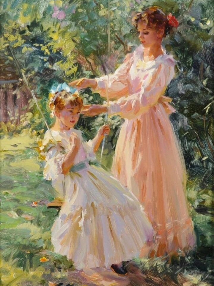 康斯坦丁·拉祖莫夫（Konstantin Razumov，1974-）是俄罗斯画家，以其印象派肖像画而闻名。拉祖莫夫1974年出生于俄罗斯扎林斯克，在莫斯科伊利亚·格拉祖诺夫绘画、雕塑和建筑学院学习，他的历史画作在那里获得了巨大的赞誉。
拉祖莫夫是一位才华横溢的印象派画家，画过各种题材，从人物到风景、年轻的芭蕾舞演员、儿童和花园和穿着奢华服装的年轻女性。他鲜艳的色彩，人物皮肤的光滑度，人物的表现力，使他的画与众不同。
拉祖莫夫拥有充满活力的闪烁笔触，加上对光线和出色的绘图技巧的掌握。他绘画风格独特，现代传统写实手法和印象派画法相结合，将人物的美妙用鲜艳的色彩描绘得淋漓尽致。
作品中，人物手和脸的特征都是写实的，而面料和周围的环境则是印象派的笔触。在人物的表现上，他的笔触细腻柔和，有着一种非常柔软的感觉，人物的皮肤光滑水嫩，双眼清澈含水，很是令人心动！在他画笔之下这些女子似乎具有更强烈的吸引力，每一个眼神都具有致命的妩媚与娇艳、温柔和感性。