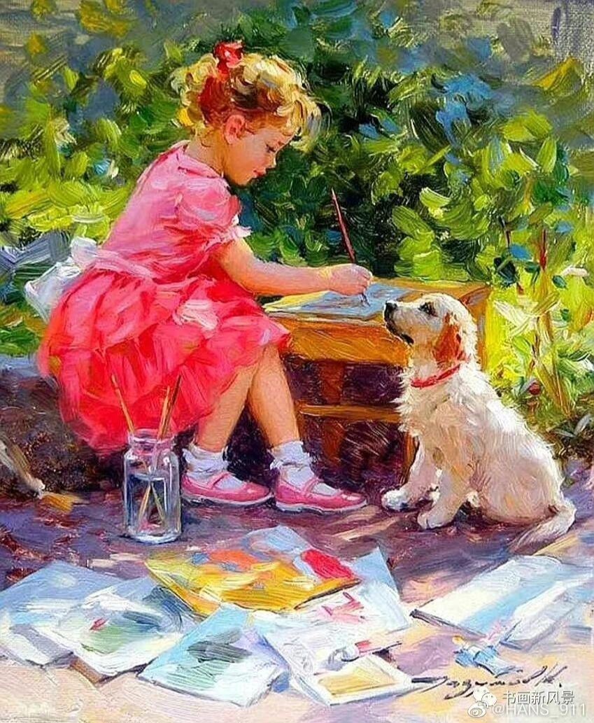 康斯坦丁·拉祖莫夫（Konstantin Razumov，1974-）是俄罗斯画家，以其印象派肖像画而闻名。拉祖莫夫1974年出生于俄罗斯扎林斯克，在莫斯科伊利亚·格拉祖诺夫绘画、雕塑和建筑学院学习，他的历史画作在那里获得了巨大的赞誉。
拉祖莫夫是一位才华横溢的印象派画家，画过各种题材，从人物到风景、年轻的芭蕾舞演员、儿童和花园和穿着奢华服装的年轻女性。他鲜艳的色彩，人物皮肤的光滑度，人物的表现力，使他的画与众不同。
拉祖莫夫拥有充满活力的闪烁笔触，加上对光线和出色的绘图技巧的掌握。他绘画风格独特，现代传统写实手法和印象派画法相结合，将人物的美妙用鲜艳的色彩描绘得淋漓尽致。
作品中，人物手和脸的特征都是写实的，而面料和周围的环境则是印象派的笔触。在人物的表现上，他的笔触细腻柔和，有着一种非常柔软的感觉，人物的皮肤光滑水嫩，双眼清澈含水，很是令人心动！