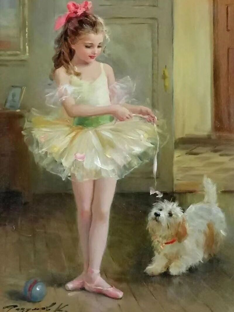 康斯坦丁·拉祖莫夫（Konstantin Razumov，1974-）是俄罗斯画家，以其印象派肖像画而闻名。拉祖莫夫1974年出生于俄罗斯扎林斯克，在莫斯科伊利亚·格拉祖诺夫绘画、雕塑和建筑学院学习，他的历史画作在那里获得了巨大的赞誉。
拉祖莫夫是一位才华横溢的印象派画家，画过各种题材，从人物到风景、年轻的芭蕾舞演员、儿童和花园和穿着奢华服装的年轻女性。他鲜艳的色彩，人物皮肤的光滑度，人物的表现力，使他的画与众不同。
拉祖莫夫拥有充满活力的闪烁笔触，加上对光线和出色的绘图技巧的掌握。他绘画风格独特，现代传统写实手法和印象派画法相结合，将人物的美妙用鲜艳的色彩描绘得淋漓尽致。
作品中，人物手和脸的特征都是写实的，而面料和周围的环境则是印象派的笔触。在人物的表现上，他的笔触细腻柔和，有着一种非常柔软的感觉，人物的皮肤光滑水嫩，双眼清澈含水，很是令人心动！