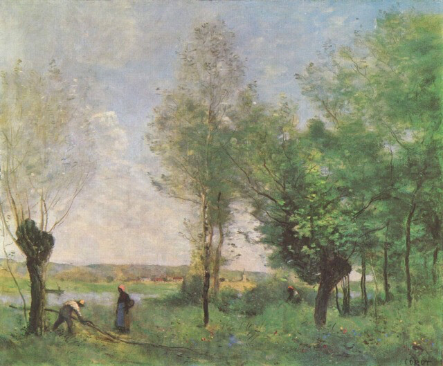 Jean-Baptiste-Camille Corot
让-巴蒂斯·卡米耶·柯洛，法国著名的巴比松派画家，也被誉为19世纪最出色的抒情风景画家。画风自然，朴素，充满迷蒙的空间感。