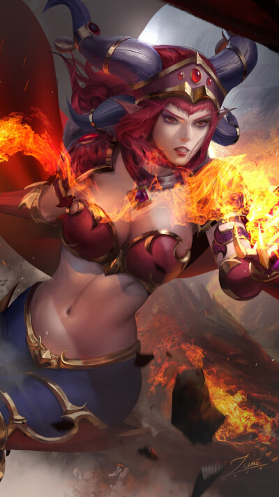 Pixiv大神画师Zumi作品。
一位风格飘忽不定的画师，作品下女角色有英气的劳拉，有可爱的拉克丝，有冷酷的魔兽世界女王。
喜欢的话就赶快保存吧！