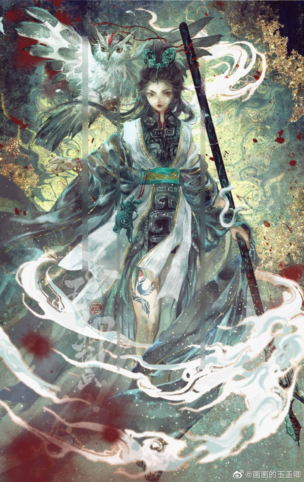 画师@画画的玉玉卿
p1-11分别是葡萄花鸟纹银香囊，贾湖骨笛，《千里江山图》，宁波万工轿，长信宫灯，孝靖皇后凤冠，越王勾践剑，金瓯永固杯，芙蓉石蟠螭耳盖炉，妇好鸮尊，《洛神赋图》