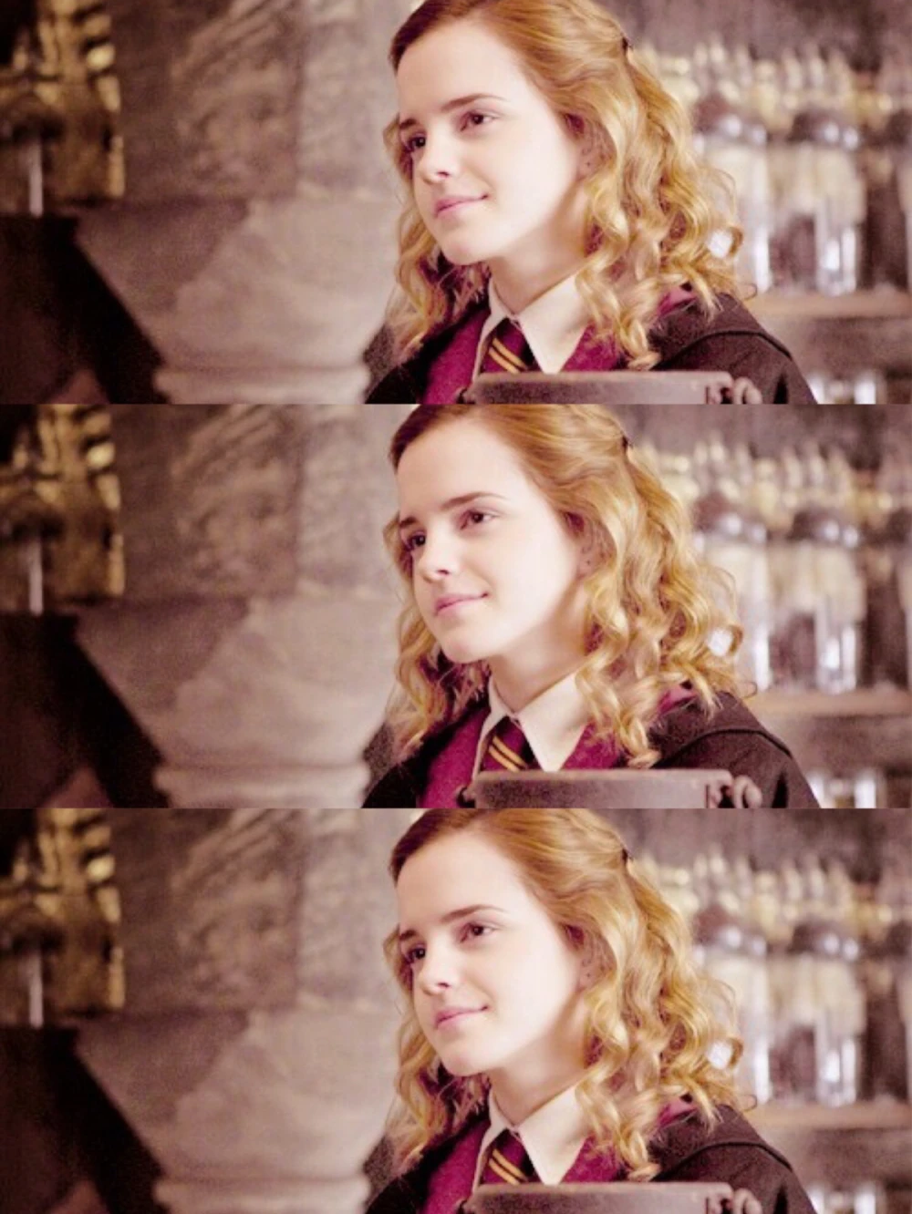 自己搞了一个赫敏滴三屏壁纸呀