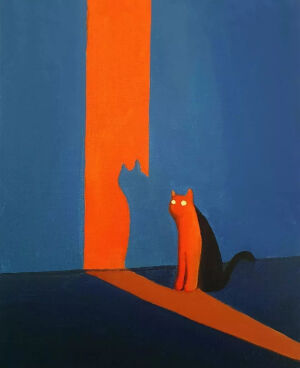 抽象简约油画壁纸
猫咪的内心世界
画师：ITSALLONSIDEUS