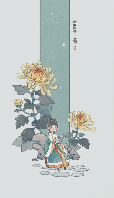 梅兰竹菊，古风