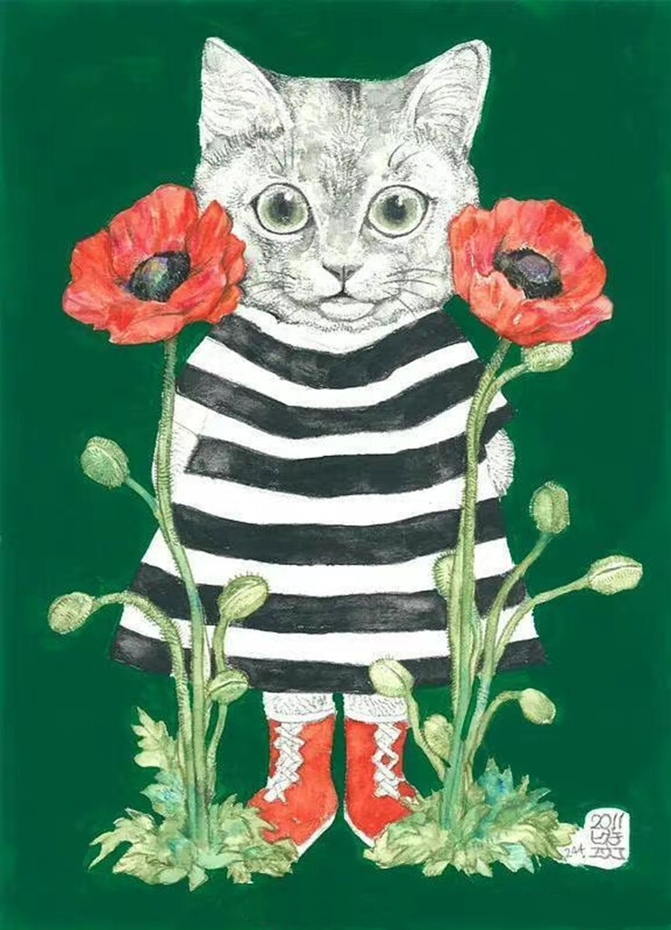 小猫咪的常服，插画家 Yuko Higuchi ​​​