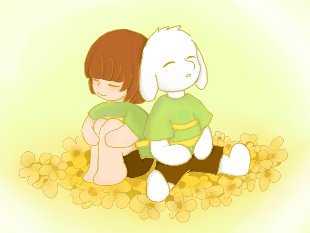 传说之下 chara and asriel