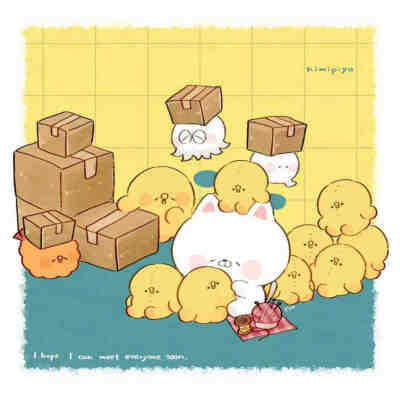 可爱的团团，插画师kimipiyo ​​​