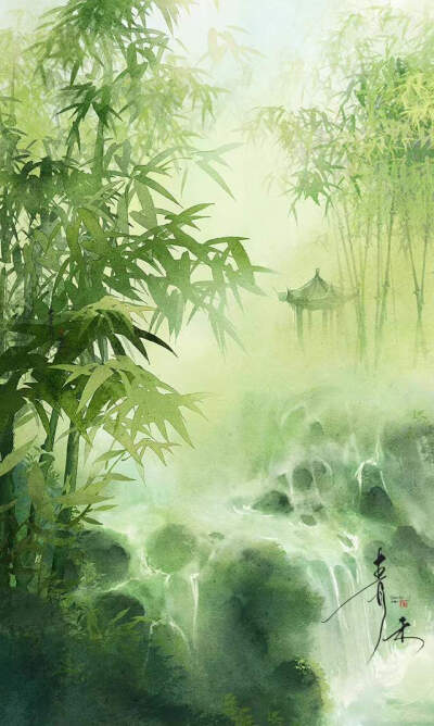 古风素材古风背景壁纸 绘师见水印