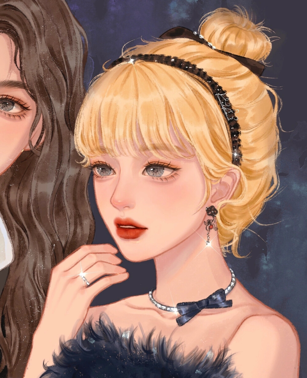 财阀千金闺蜜头像手绘头像78