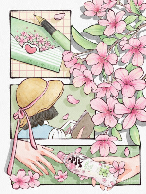 绿色与花 分镜插画

画师:慕璃Muli