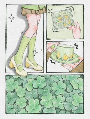绿色与花 分镜插画

画师:慕璃Muli