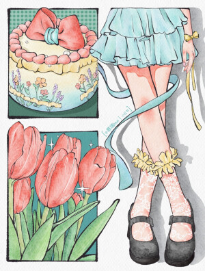 绿色与花 分镜插画

画师:慕璃Muli