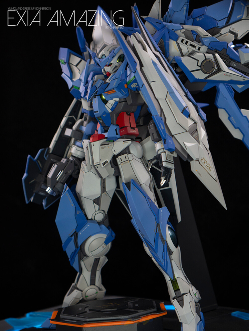 BANDAI MG 1-100 GUNDAM AMAZING EXIA GK Custom 惊异能天使 ins chris_pabz GK Custom 4 KITS USED Yujiaoland Amazing Exia Resin Conversion 育胶乐园