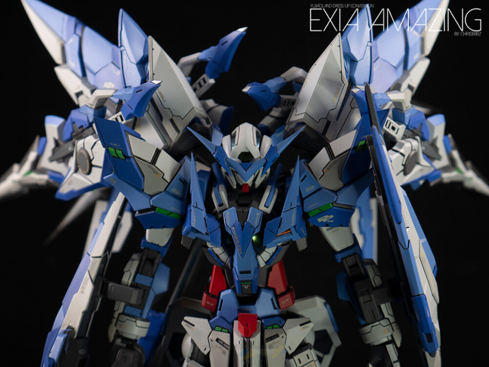 BANDAI MG 1-100 GUNDAM AMAZING EXIA GK Custom 惊异能天使 ins chris_pabz GK Custom 4 KITS USED Yujiaoland Amazing Exia Resin Conversion 育胶乐园