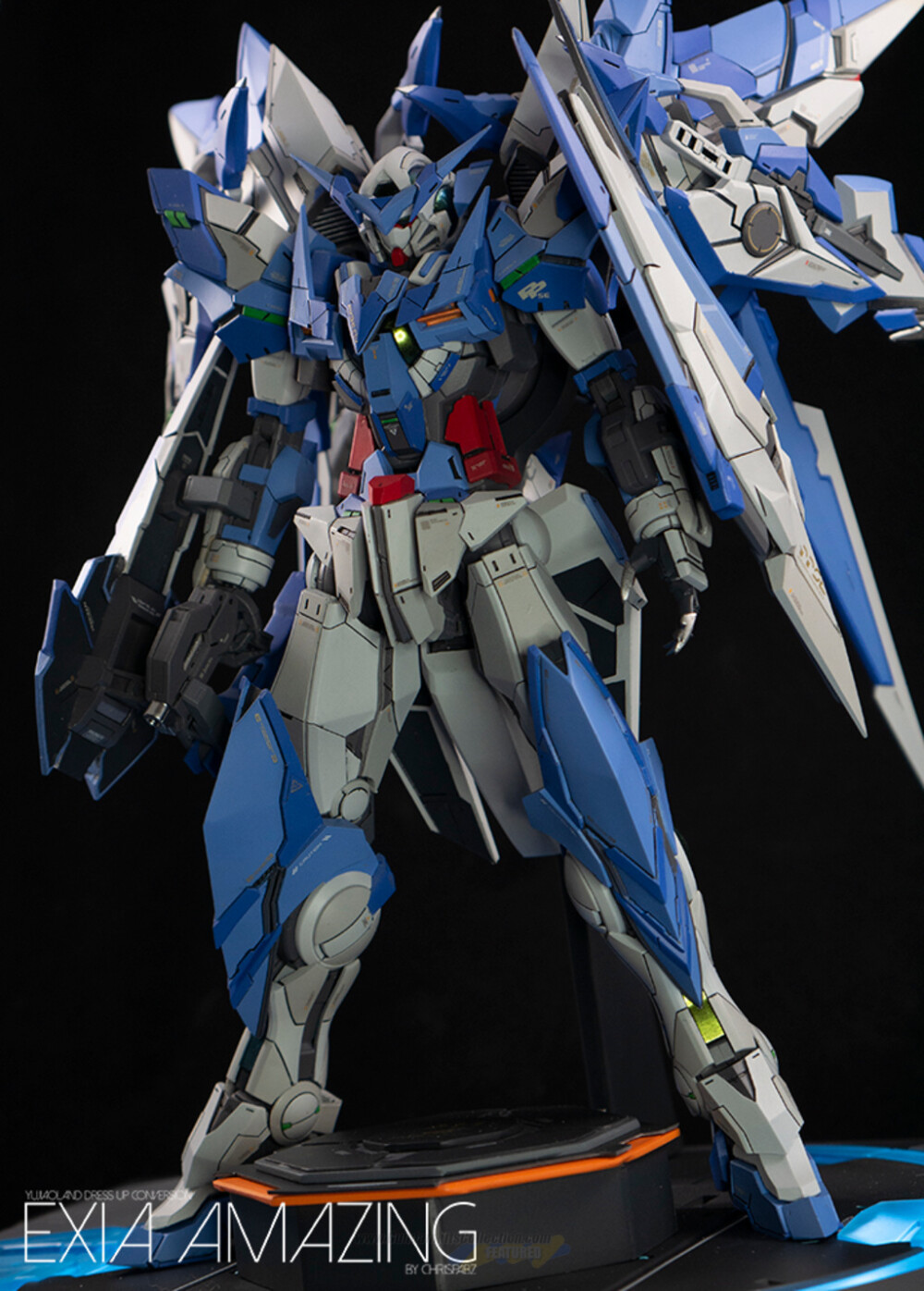 BANDAI MG 1-100 GUNDAM AMAZING EXIA GK Custom 惊异能天使 ins chris_pabz GK Custom 4 KITS USED Yujiaoland Amazing Exia Resin Conversion 育胶乐园