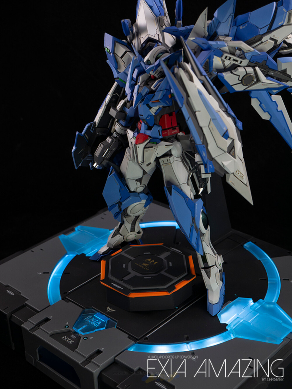 BANDAI MG 1-100 GUNDAM AMAZING EXIA GK Custom 惊异能天使 ins chris_pabz GK Custom 4 KITS USED Yujiaoland Amazing Exia Resin Conversion 育胶乐园