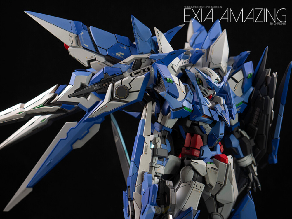 BANDAI MG 1-100 GUNDAM AMAZING EXIA GK Custom 惊异能天使 ins chris_pabz GK Custom 4 KITS USED Yujiaoland Amazing Exia Resin Conversion 育胶乐园