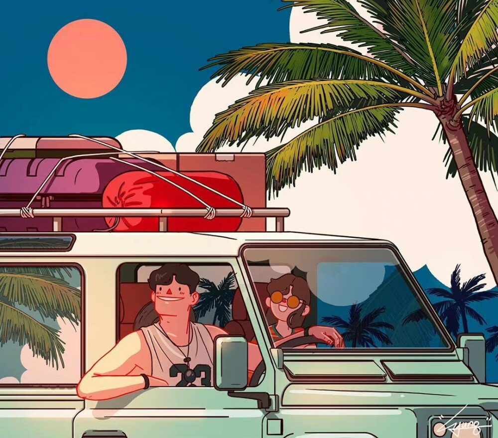 情侣间的温馨甜蜜小日常
by插画师Lee Kyu Young