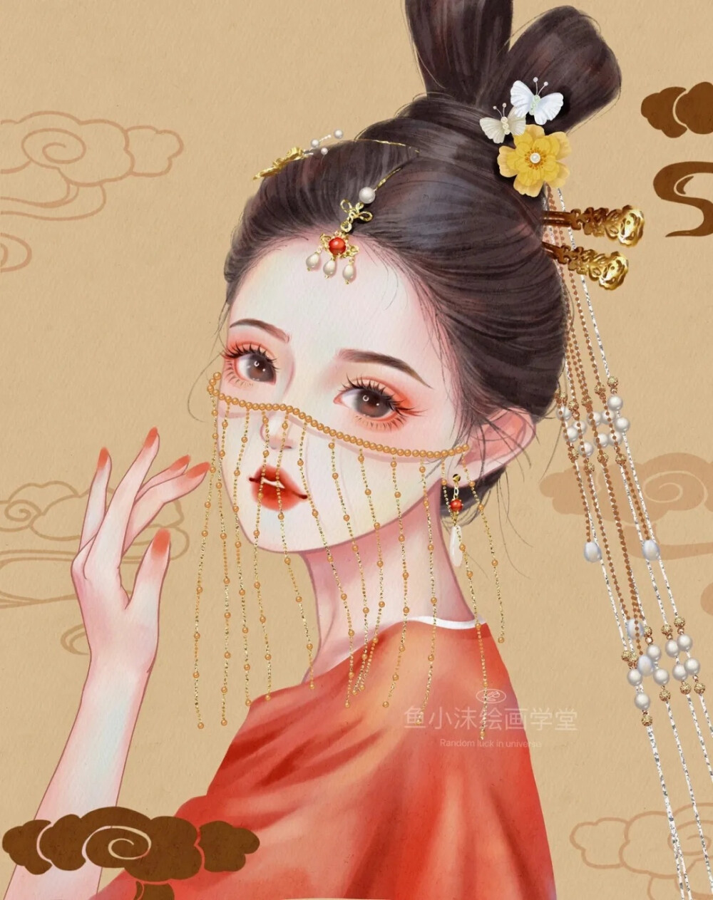 美人如画，美人即画
画师 鱼小沫水彩 的作品 ​​​