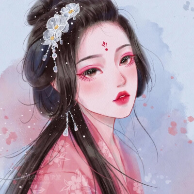 美人如画，美人即画
画师 鱼小沫水彩 的作品 ​​​