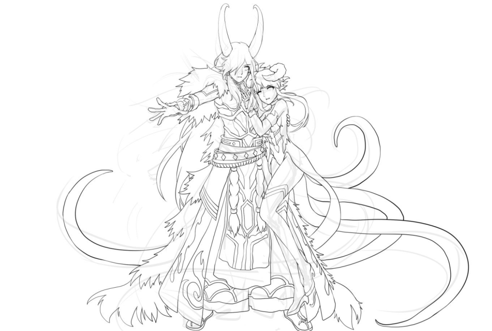 【DNF同人大赏：次元行者】
甜美的像是一家人(〃'▽'〃)
（COLG画师：Zirch）