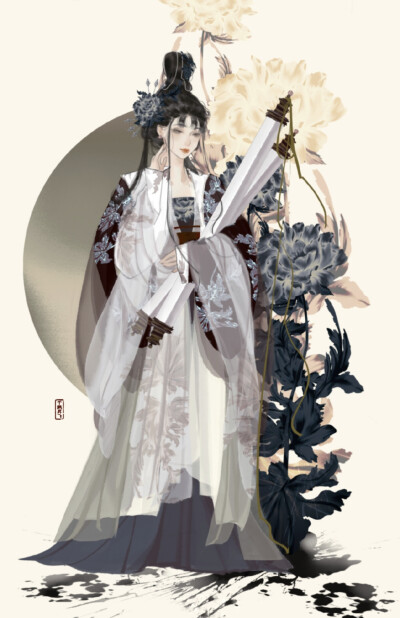 古风插画系列｜画师千鹤昇飞