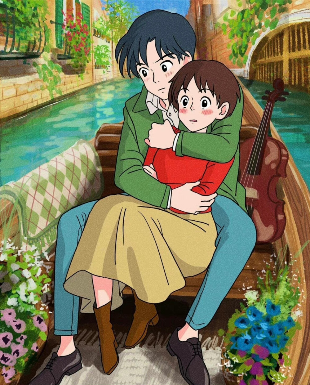 情侣日常
插画师：Rikaco