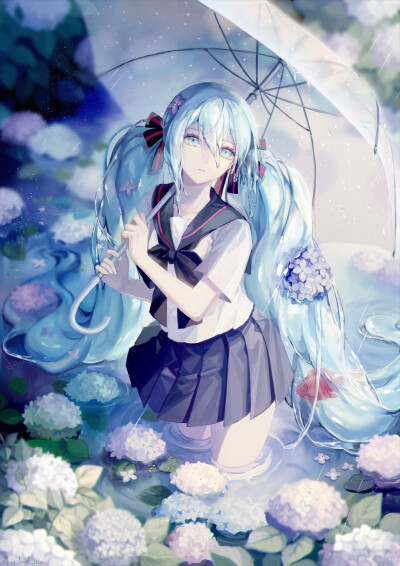 初音未来
画师:梨伊荼
P站ID：40029545