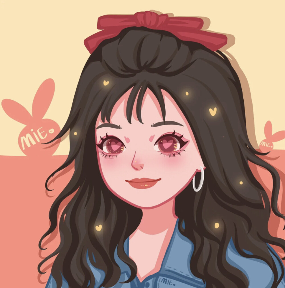 女生手绘头像cr咩咩mimie