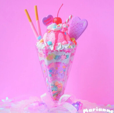 神仙粉色Diy粘土甜品