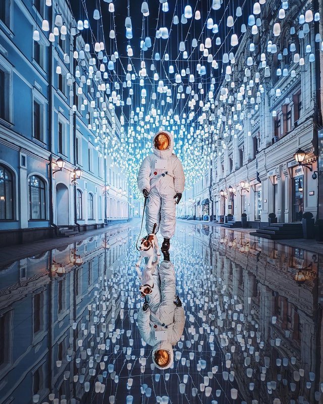 在莫斯科与狗同行
摄影师：Kristina Makeeva