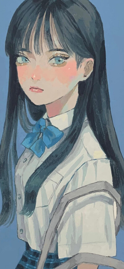 少女手绘插画
twi：yudouhu_yu_102