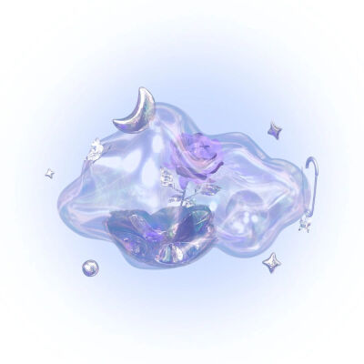 梦幻紫色立体头像
源：老陈和小可乐
#小清新头像##朋友圈背景图##郁金香##3D#