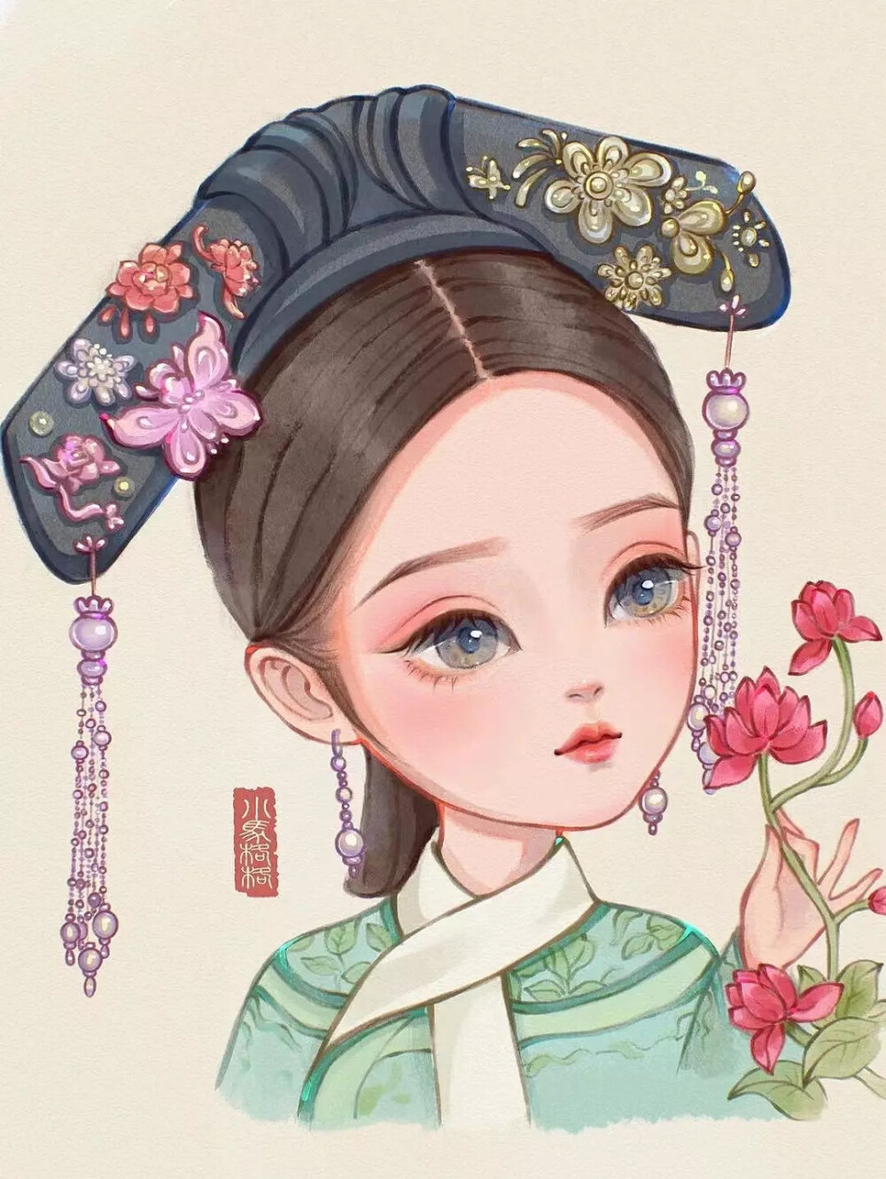 Q版甄嬛传插画头像（转自：百度）