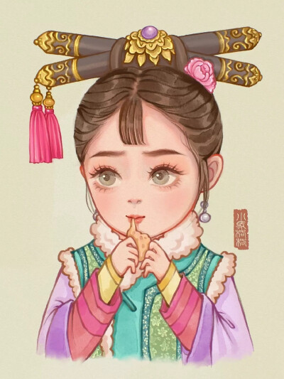 Q版甄嬛传插画头像（转自：百度）