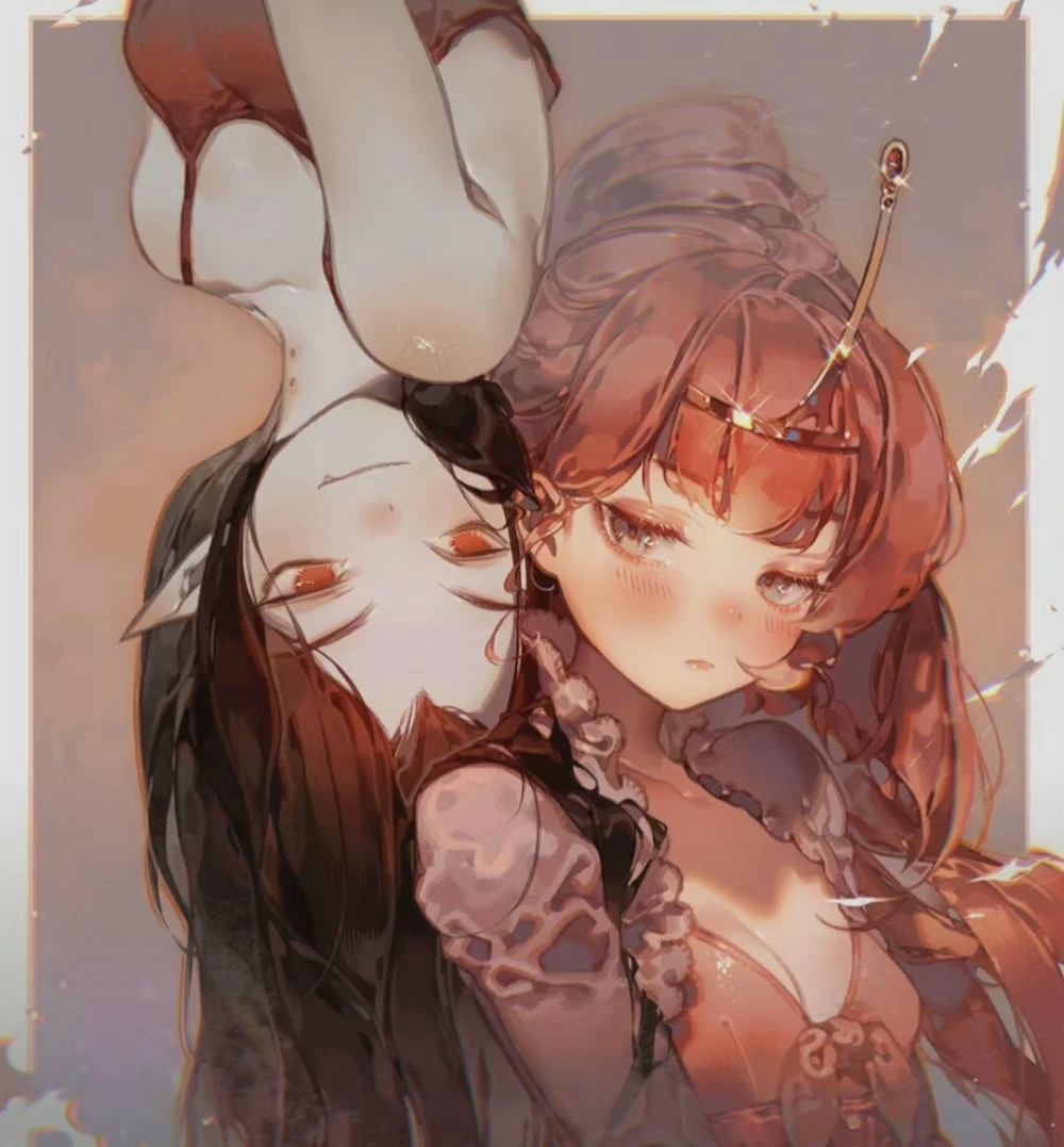 动漫双人 女孩(作者不详 出处不详)