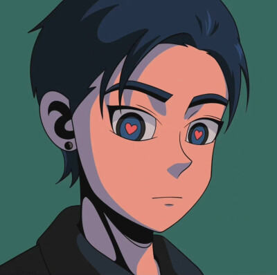 个性手绘头像 旧漫风男生头像
