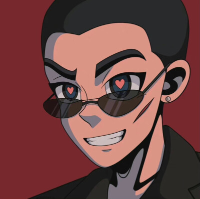 个性手绘头像 旧漫风男生头像
