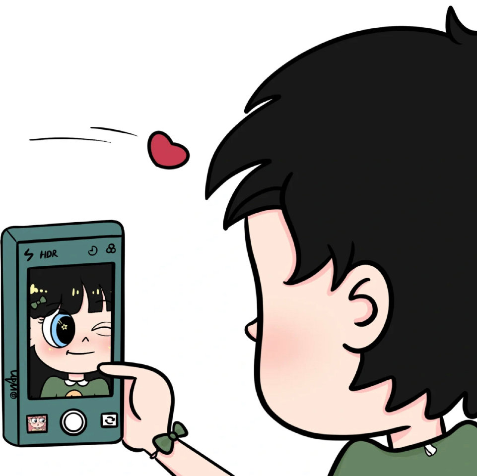 情侣头像给小甜甜拍照