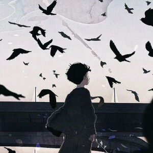 男生头像 黑白 动漫人物