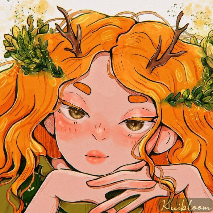 色彩浓郁的人物插画。｜by:kuibloom