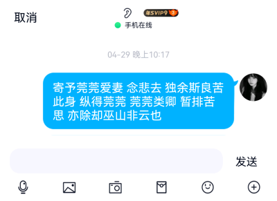 寄予莞莞爱妻 念悲去 独余斯良苦此身 纵得莞莞 莞莞类卿 暂排苦思 亦除却巫山非云也