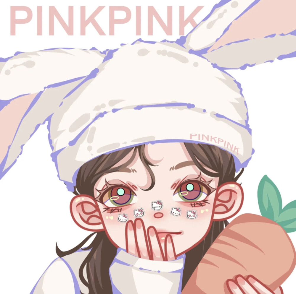 女生卡通手绘头像 cr：pinkpink